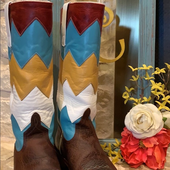 Anderson Bean Shoes - Macie Bean women’s chevron boots.